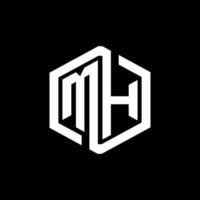 Mh-Brief-Logo-Design in Abbildung. Vektorlogo, Kalligrafie-Designs für Logo, Poster, Einladung usw. vektor