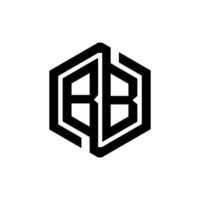 bb brev logotyp design i illustration. vektor logotyp, kalligrafi mönster för logotyp, affisch, inbjudan, etc.
