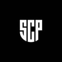 SCP-Brief-Logo-Design in Abbildung. Vektorlogo, Kalligrafie-Designs für Logo, Poster, Einladung usw. vektor