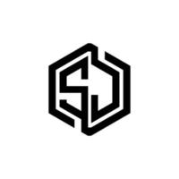 sj-buchstabe-logo-design in der illustration. Vektorlogo, Kalligrafie-Designs für Logo, Poster, Einladung usw. vektor