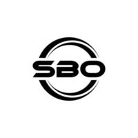 sbo brev logotyp design i illustration. vektor logotyp, kalligrafi mönster för logotyp, affisch, inbjudan, etc.