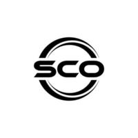 sco-Brief-Logo-Design in Abbildung. Vektorlogo, Kalligrafie-Designs für Logo, Poster, Einladung usw. vektor