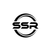 ssr-brief-logo-design in der illustration. Vektorlogo, Kalligrafie-Designs für Logo, Poster, Einladung usw. vektor