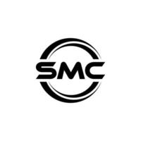 smc brev logotyp design i illustration. vektor logotyp, kalligrafi mönster för logotyp, affisch, inbjudan, etc.