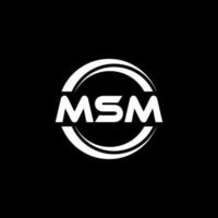 msm brev logotyp design i illustration. vektor logotyp, kalligrafi mönster för logotyp, affisch, inbjudan, etc.