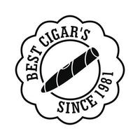 bäst nikotin cigarr logotyp, enkel stil vektor