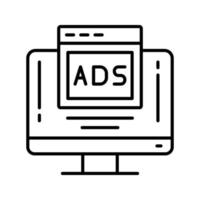 Vektorsymbol für digitale Werbung vektor