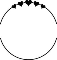 cirkulär ram dekorerad med små hjärtan, lämplig för grafisk Arbetar, mallar och klämma konst 2 vektor
