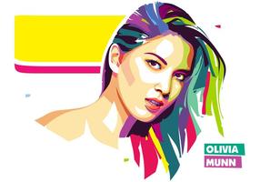 Olivia Munn Vector Popart porträtt