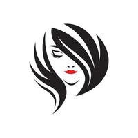 skönhet hår och salong logotyp vektor