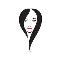 skönhet hår och salong logotyp vektor