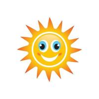 Sonne Lächeln Emoticon Logo Bilder vektor