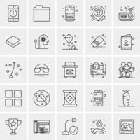 25 universelle Business-Icons Vektor kreative Icon-Illustration zur Verwendung in Web- und Mobilprojekten