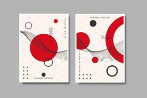 moderne japanische cover-design-kollektion vektor