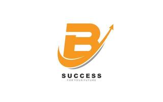 b Logo-Geschäft für Markenunternehmen. Pfeilschablonen-Vektorillustration für Ihre Marke. vektor