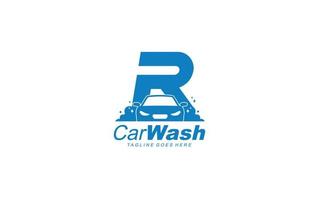 r Logo Carwash für Identität. Auto-Vorlagenvektorillustration für Ihre Marke. vektor