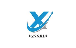 x-Logo-Geschäft für Markenunternehmen. Pfeilschablonen-Vektorillustration für Ihre Marke. vektor