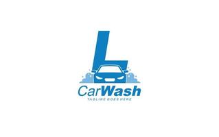 l Logo Carwash für Identität. Auto-Vorlagenvektorillustration für Ihre Marke. vektor