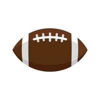 American Football Lederball-Symbol, flacher Stil vektor