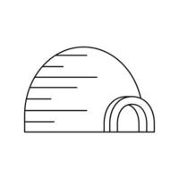 arktisches Iglu-Symbol, Umrissstil vektor