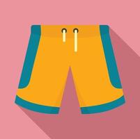Basketball-Shorts-Symbol, flacher Stil vektor