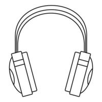 Symbol für kabellose Kopfhörer, Umrissstil vektor