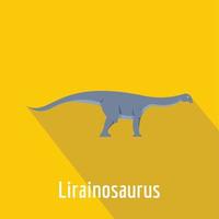 lirainosaurus ikon, platt stil. vektor