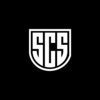 scs brev logotyp design i illustration. vektor logotyp, kalligrafi mönster för logotyp, affisch, inbjudan, etc.