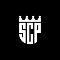 scp brev logotyp design i illustration. vektor logotyp, kalligrafi mönster för logotyp, affisch, inbjudan, etc.