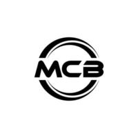mcb brev logotyp design i illustration. vektor logotyp, kalligrafi mönster för logotyp, affisch, inbjudan, etc.