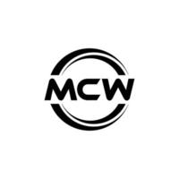 MCW-Brief-Logo-Design in Abbildung. Vektorlogo, Kalligrafie-Designs für Logo, Poster, Einladung usw. vektor