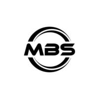 mbs brev logotyp design i illustration. vektor logotyp, kalligrafi mönster för logotyp, affisch, inbjudan, etc.