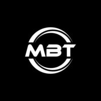 MBT-Brief-Logo-Design in Abbildung. Vektorlogo, Kalligrafie-Designs für Logo, Poster, Einladung usw. vektor