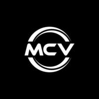 mcv brev logotyp design i illustration. vektor logotyp, kalligrafi mönster för logotyp, affisch, inbjudan, etc.