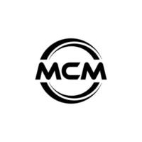 mcm brev logotyp design i illustration. vektor logotyp, kalligrafi mönster för logotyp, affisch, inbjudan, etc.