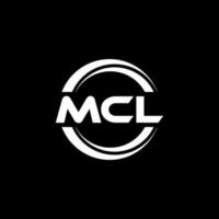 mcl brev logotyp design i illustration. vektor logotyp, kalligrafi mönster för logotyp, affisch, inbjudan, etc.