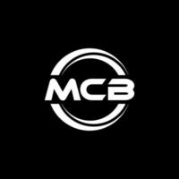 mcb brev logotyp design i illustration. vektor logotyp, kalligrafi mönster för logotyp, affisch, inbjudan, etc.