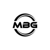 mbg brev logotyp design i illustration. vektor logotyp, kalligrafi mönster för logotyp, affisch, inbjudan, etc.