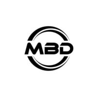 mbd-Brief-Logo-Design in Abbildung. Vektorlogo, Kalligrafie-Designs für Logo, Poster, Einladung usw. vektor