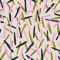 abstraktes zeitgenössisches nahtloses Muster mit handgezeichneten Blumenformen, Flecken, Punkten und Linien mit Texturen. lebendiger Boho-Print. moderne Collage-Vektor-Illustration vektor