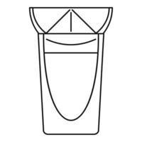 Tequila-Glas-Symbol, Umrissstil vektor