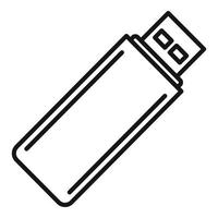 USB-Flash-Symbol, Umrissstil vektor