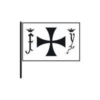 flagga av columbus ikon, enkel stil vektor