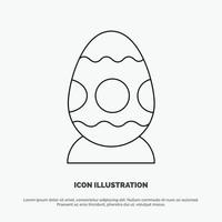 Dekoration Ostern Osterei Ei Symbol Leitung Vektor