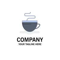 flache farbe der teetasse kaffee hotel business logo vorlage vektor