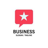 flache Farbe der Chat-Lieblingsbotschaftsstern-Business-Logo-Vorlage vektor