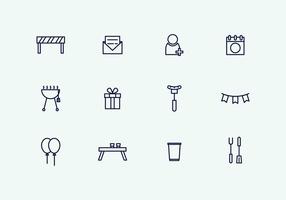 Outline Party Icons vektor
