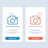 Twitter bild bild kamera blå och röd ladda ner och köpa nu webb widget kort mall vektor