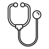 Symbol für medizinisches Stethoskop, Umrissstil vektor