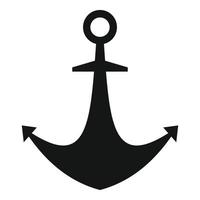 Marine-Anker-Symbol, einfacher Stil vektor